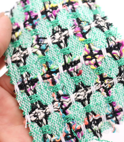 【25SS-355】ラメ入りカラフルヤーンミックスツイード　/0.5ｙあたり=～1220円