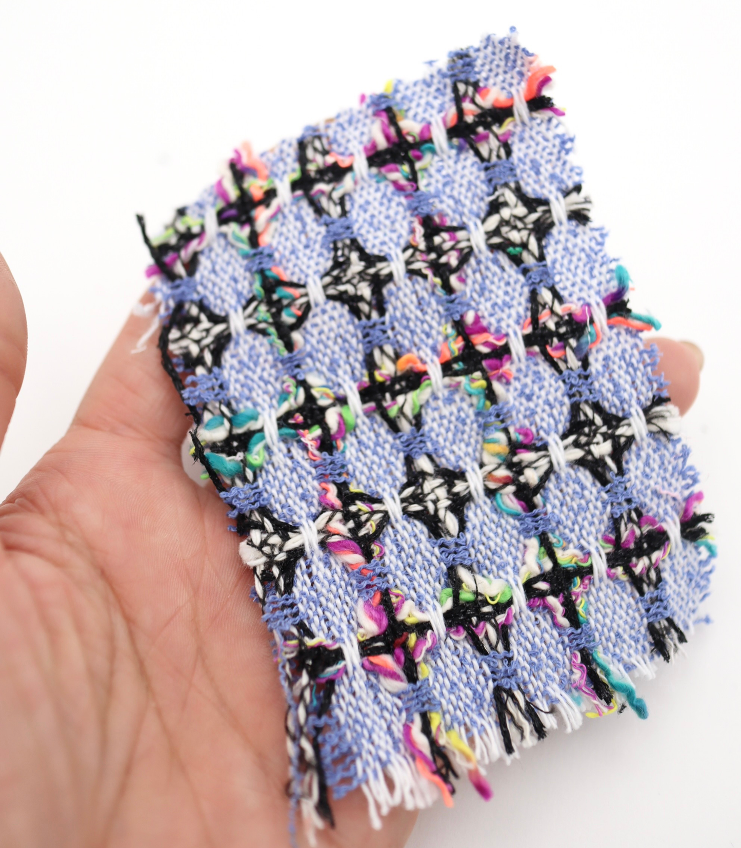 【25SS-355】ラメ入りカラフルヤーンミックスツイード　/0.5ｙあたり=～1220円