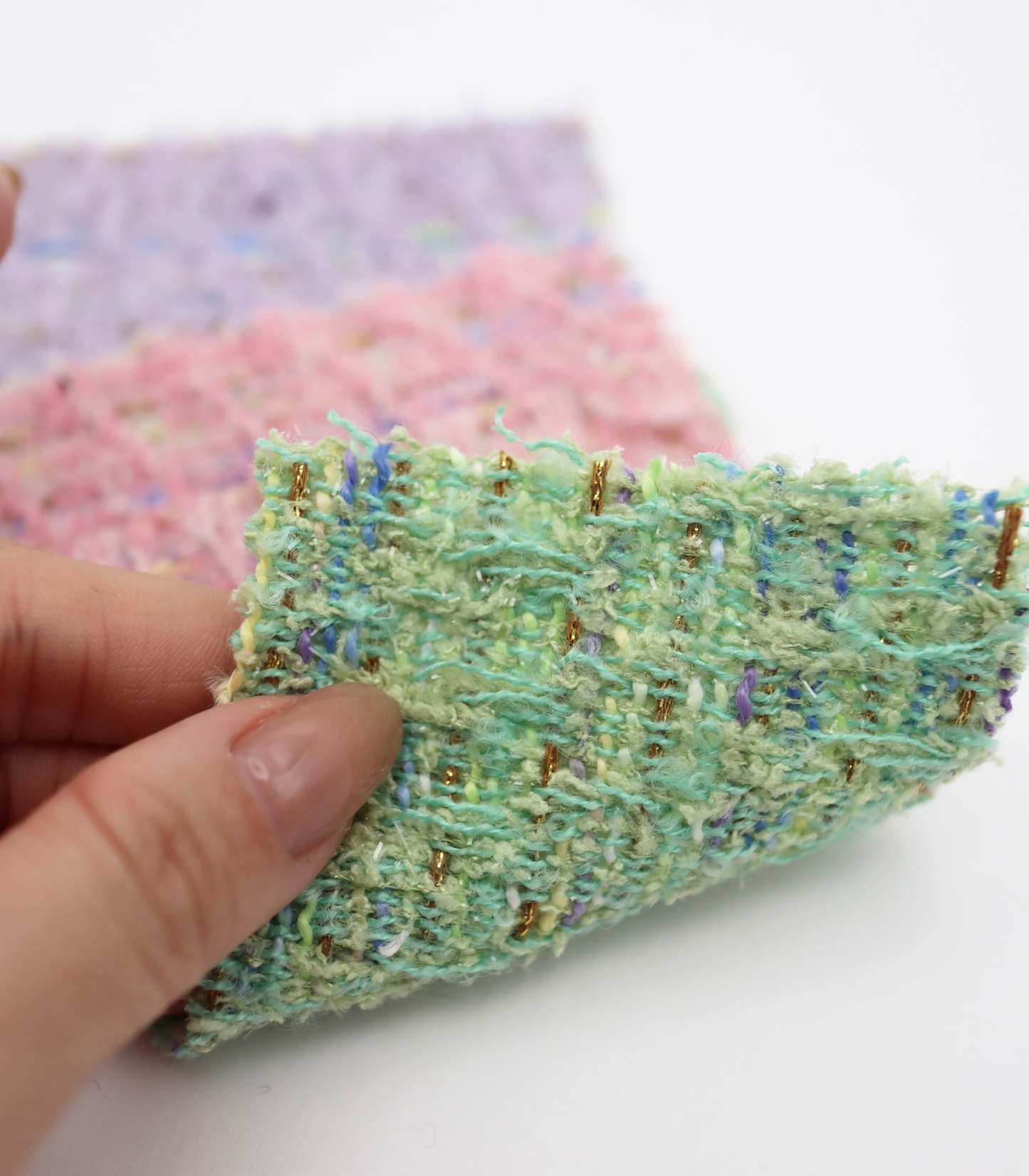 【25SS-344】ラメ糸入りミックスヤーンツイード　/0.5ｙあたり=～1395円