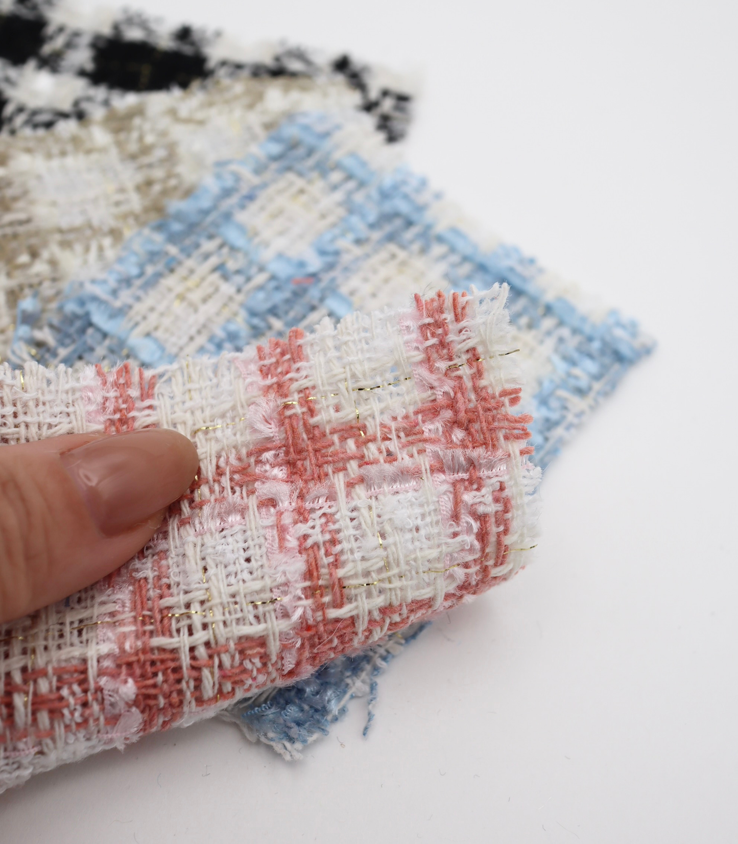 【25SS-345】フリンジヤーンミックスツイード　/0.5ｙあたり=～950円