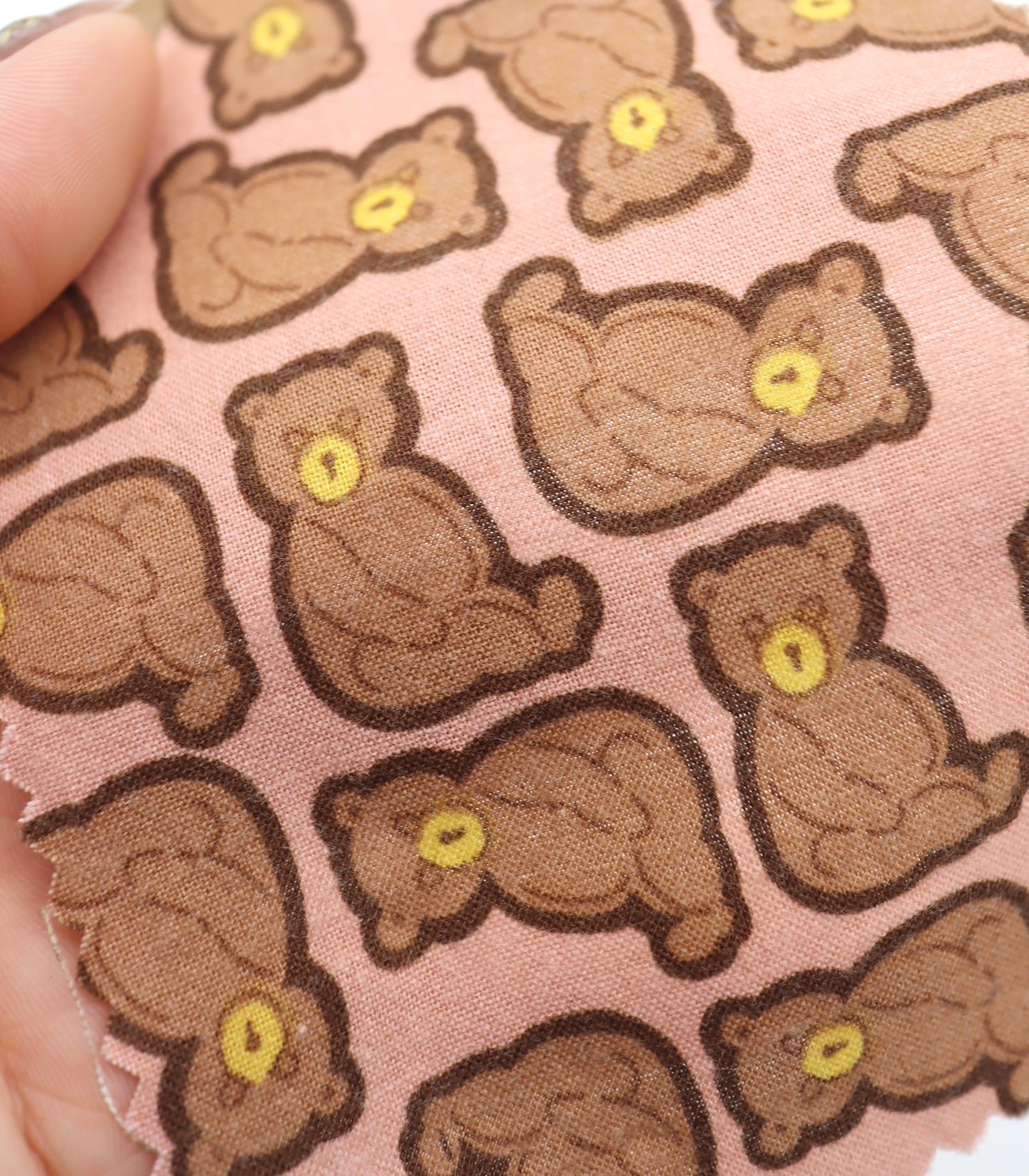 【25SS-228】ぎっしりお座りくまさんプリント綿ローン　/0.5ｙあたり = ～ 805円