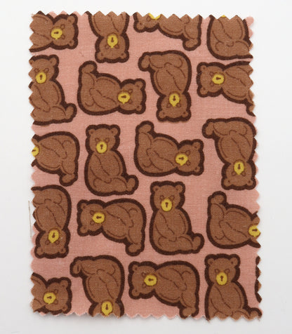 【25SS-228】ぎっしりお座りくまさんプリント綿ローン　/0.5ｙあたり = ～ 805円