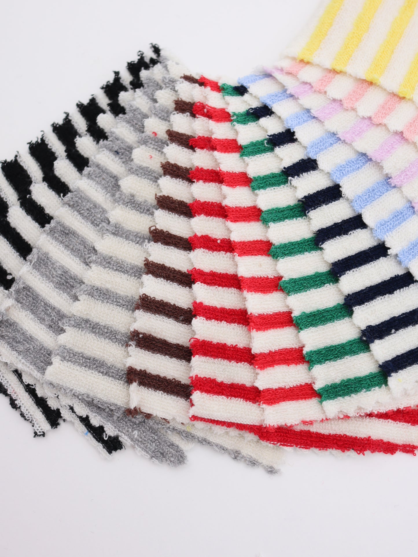 TCミニパイルボーダー生地　綿ポリタオル素材　犬服　　【26SS-030】