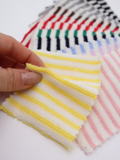 TCミニパイルボーダー生地　綿ポリタオル素材　犬服　　【26SS-030】