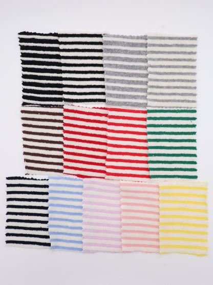 TCミニパイルボーダー生地　綿ポリタオル素材　犬服　　【26SS-030】