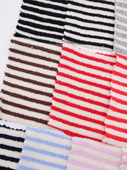 TCミニパイルボーダー生地　綿ポリタオル素材　犬服　　【26SS-030】