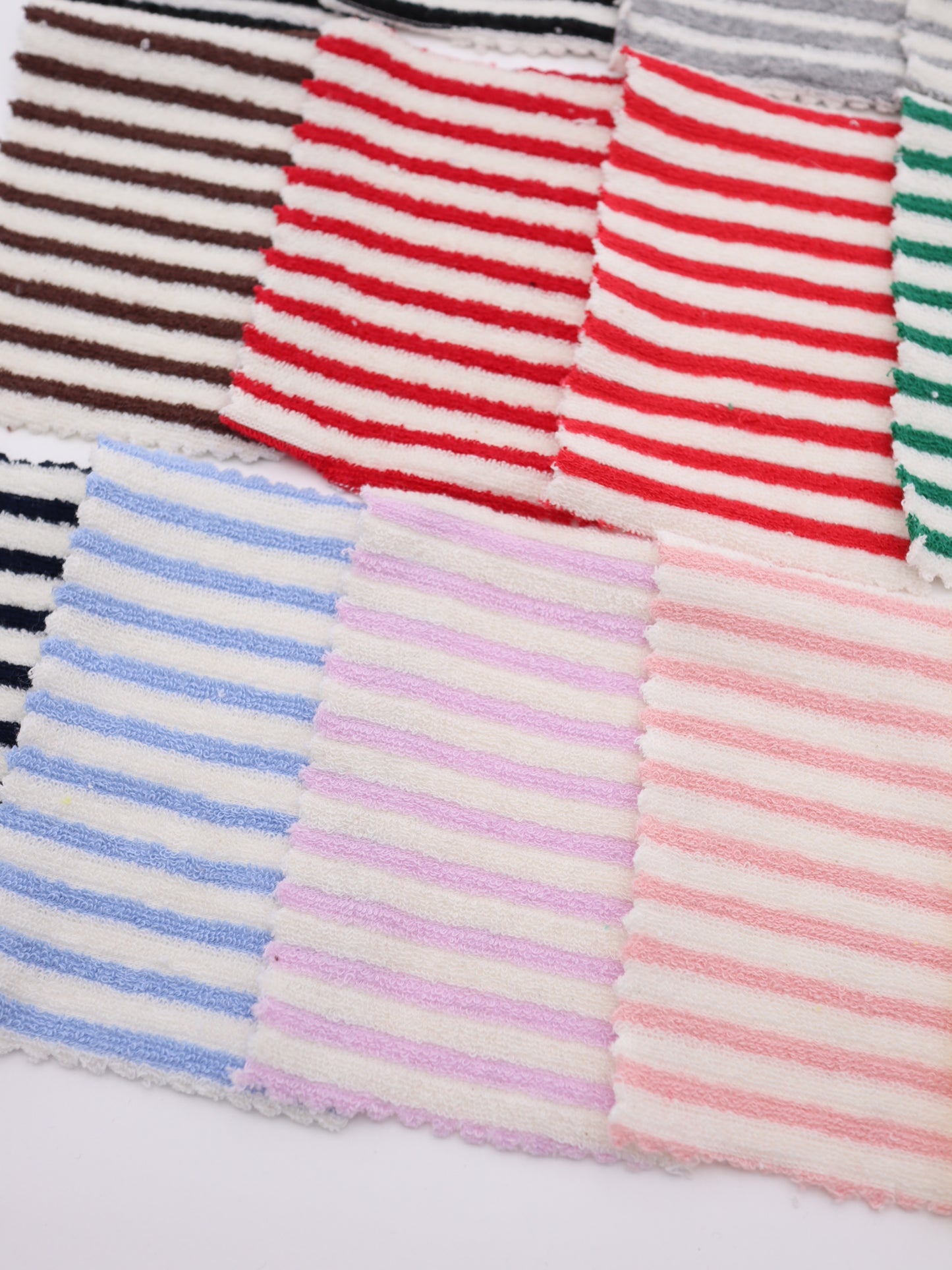 TCミニパイルボーダー生地　綿ポリタオル素材　犬服　　【26SS-030】