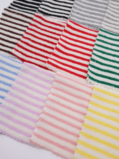 TCミニパイルボーダー生地　綿ポリタオル素材　犬服　　【26SS-030】