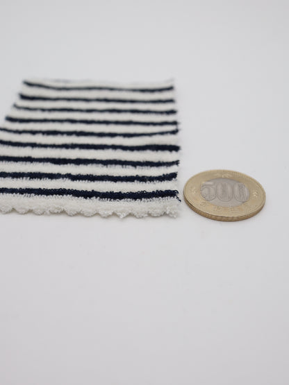 TCミニパイルボーダー生地　綿ポリタオル素材　犬服　　【26SS-030】