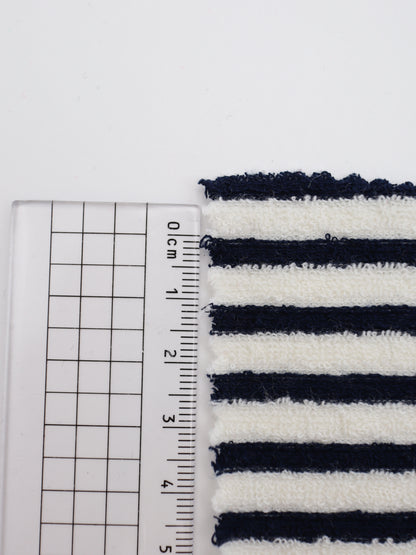 TCミニパイルボーダー生地　綿ポリタオル素材　犬服　　【26SS-030】