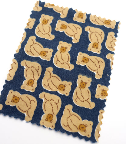 【25SS-228】ぎっしりお座りくまさんプリント綿ローン　/0.5ｙあたり = ～ 805円