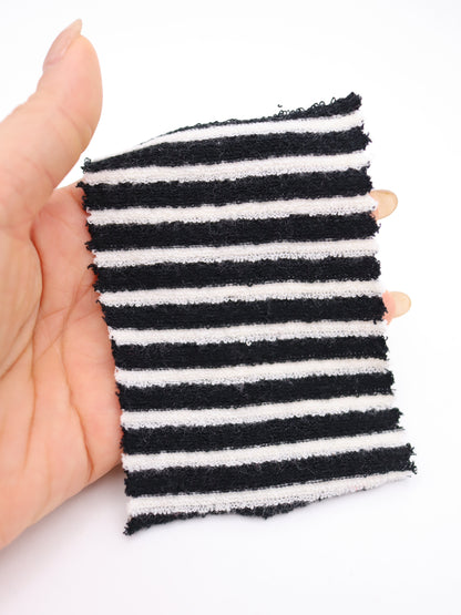 TCミニパイルボーダー生地　綿ポリタオル素材　犬服　　【26SS-030】