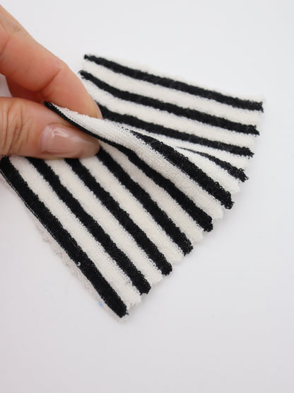 TCミニパイルボーダー生地　綿ポリタオル素材　犬服　　【26SS-030】