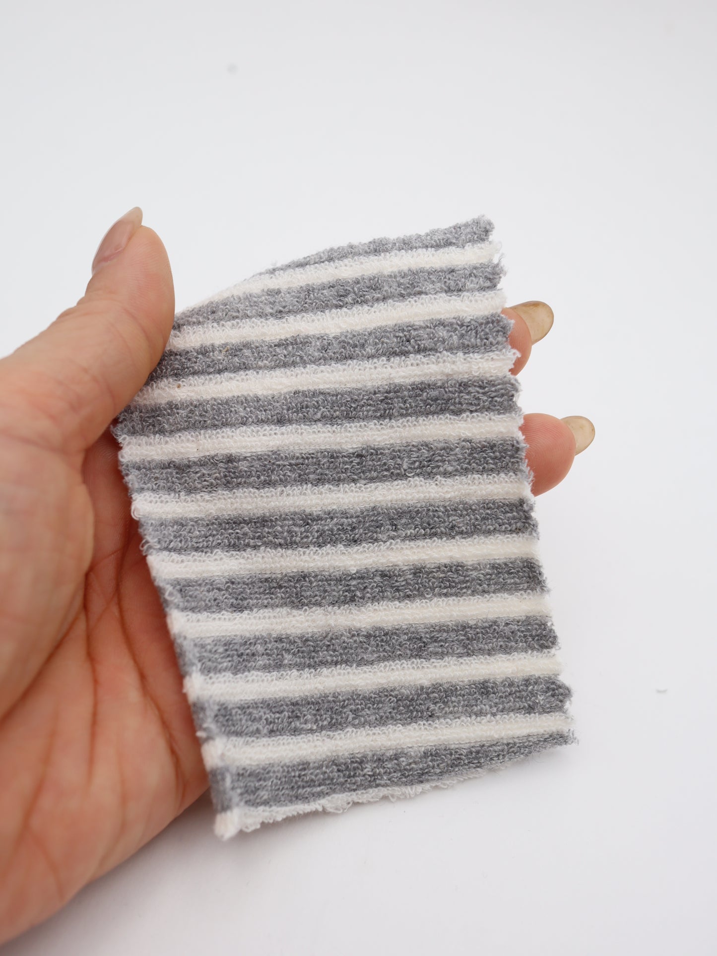 TCミニパイルボーダー生地　綿ポリタオル素材　犬服　　【26SS-030】