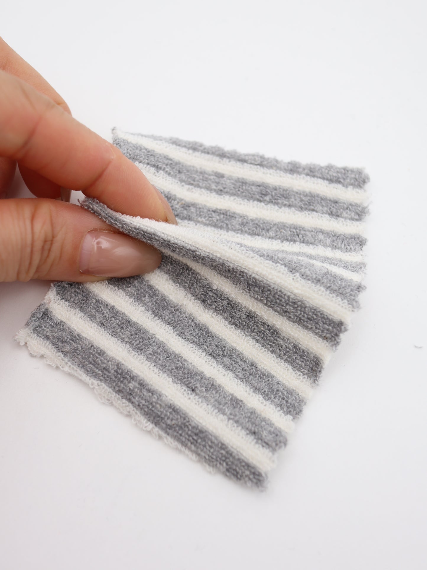 TCミニパイルボーダー生地　綿ポリタオル素材　犬服　　【26SS-030】