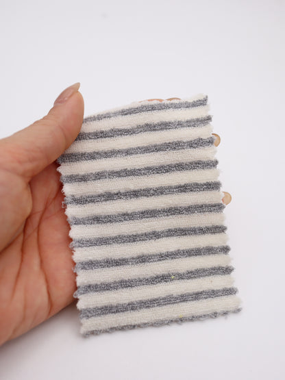 TCミニパイルボーダー生地　綿ポリタオル素材　犬服　　【26SS-030】