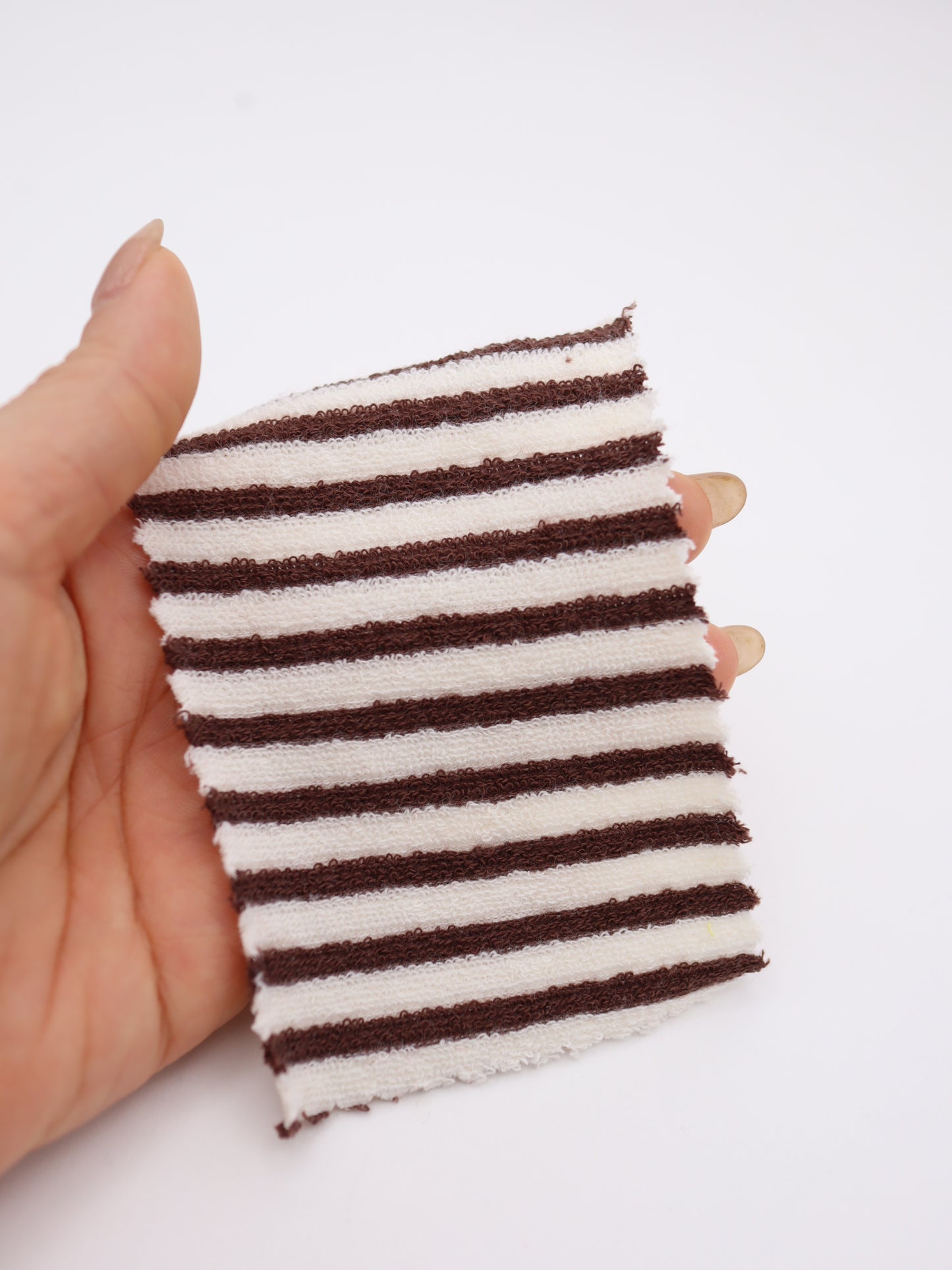 TCミニパイルボーダー生地　綿ポリタオル素材　犬服　　【26SS-030】