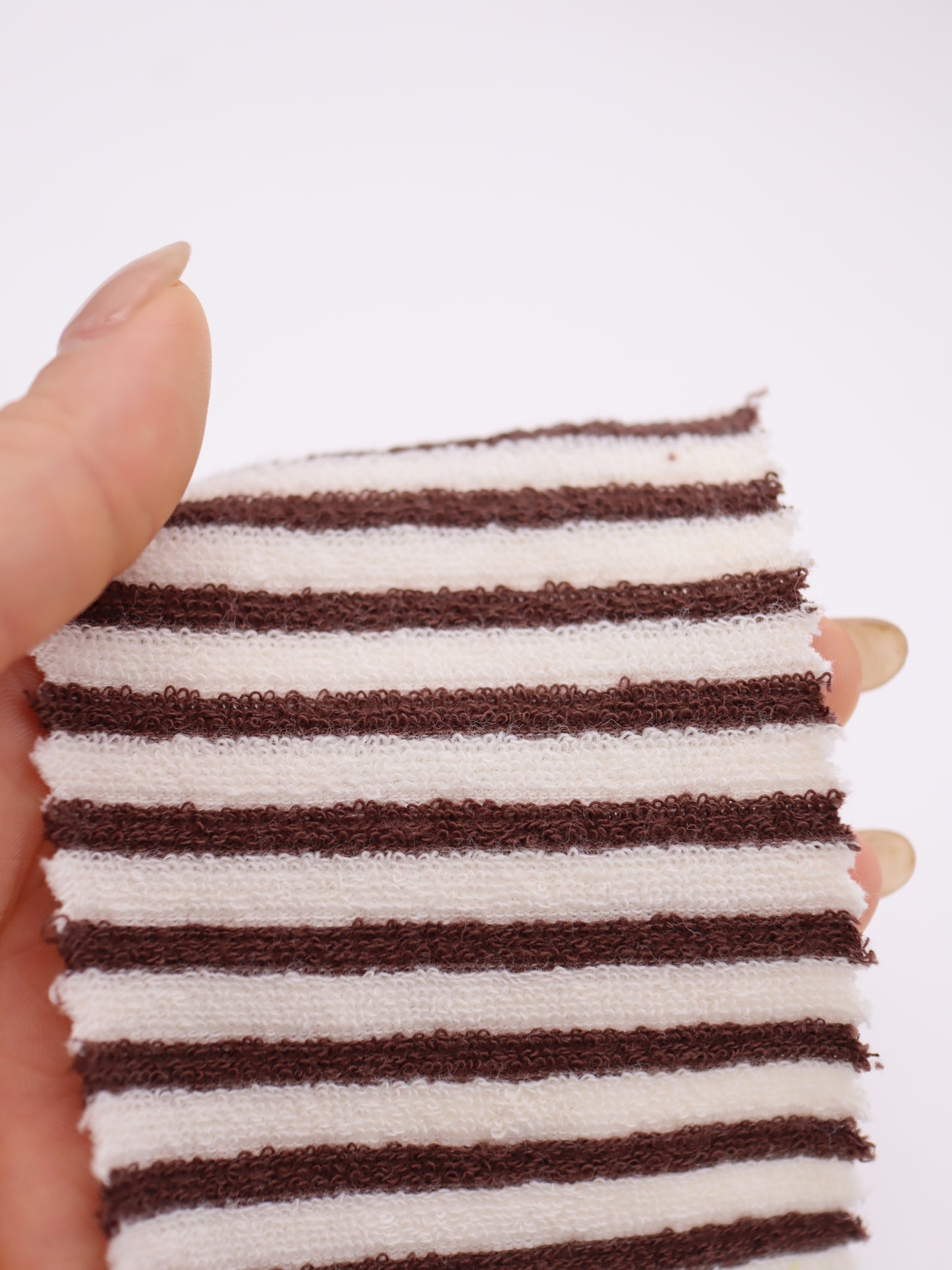 TCミニパイルボーダー生地　綿ポリタオル素材　犬服　　【26SS-030】