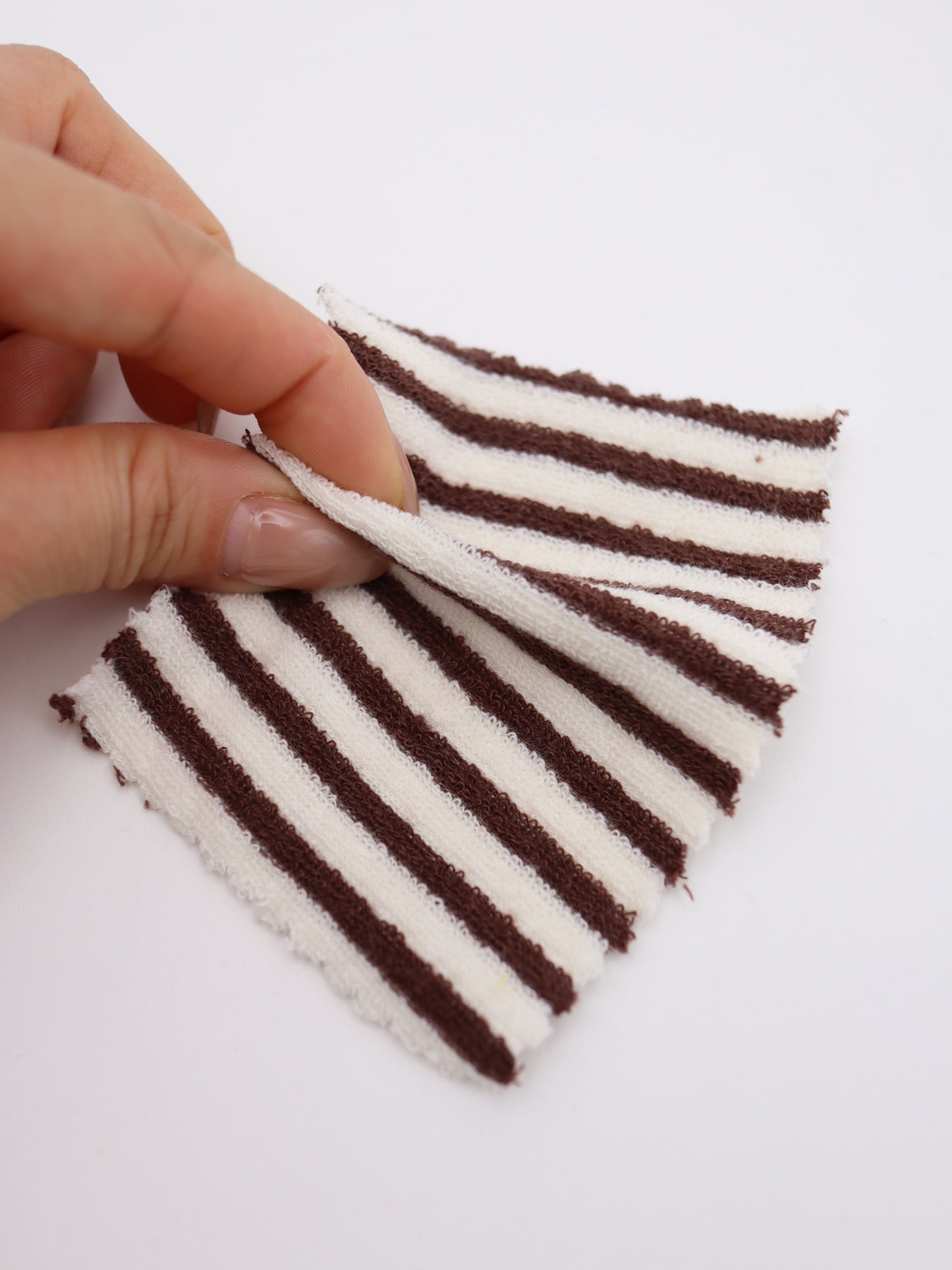 TCミニパイルボーダー生地　綿ポリタオル素材　犬服　　【26SS-030】