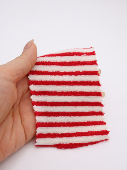 TCミニパイルボーダー生地　綿ポリタオル素材　犬服　　【26SS-030】