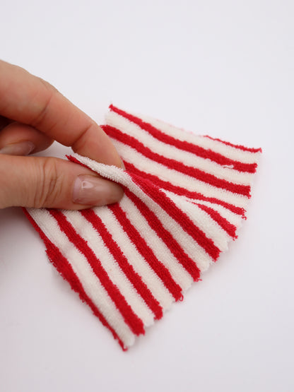 TCミニパイルボーダー生地　綿ポリタオル素材　犬服　　【26SS-030】