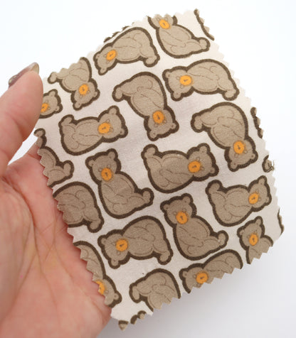 【25SS-228】ぎっしりお座りくまさんプリント綿ローン　/0.5ｙあたり = ～ 805円