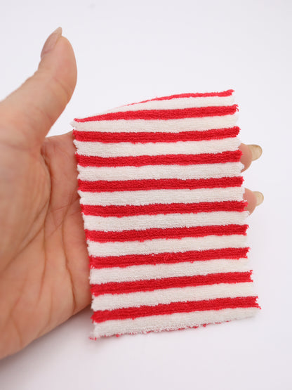 TCミニパイルボーダー生地　綿ポリタオル素材　犬服　　【26SS-030】