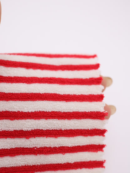 TCミニパイルボーダー生地　綿ポリタオル素材　犬服　　【26SS-030】