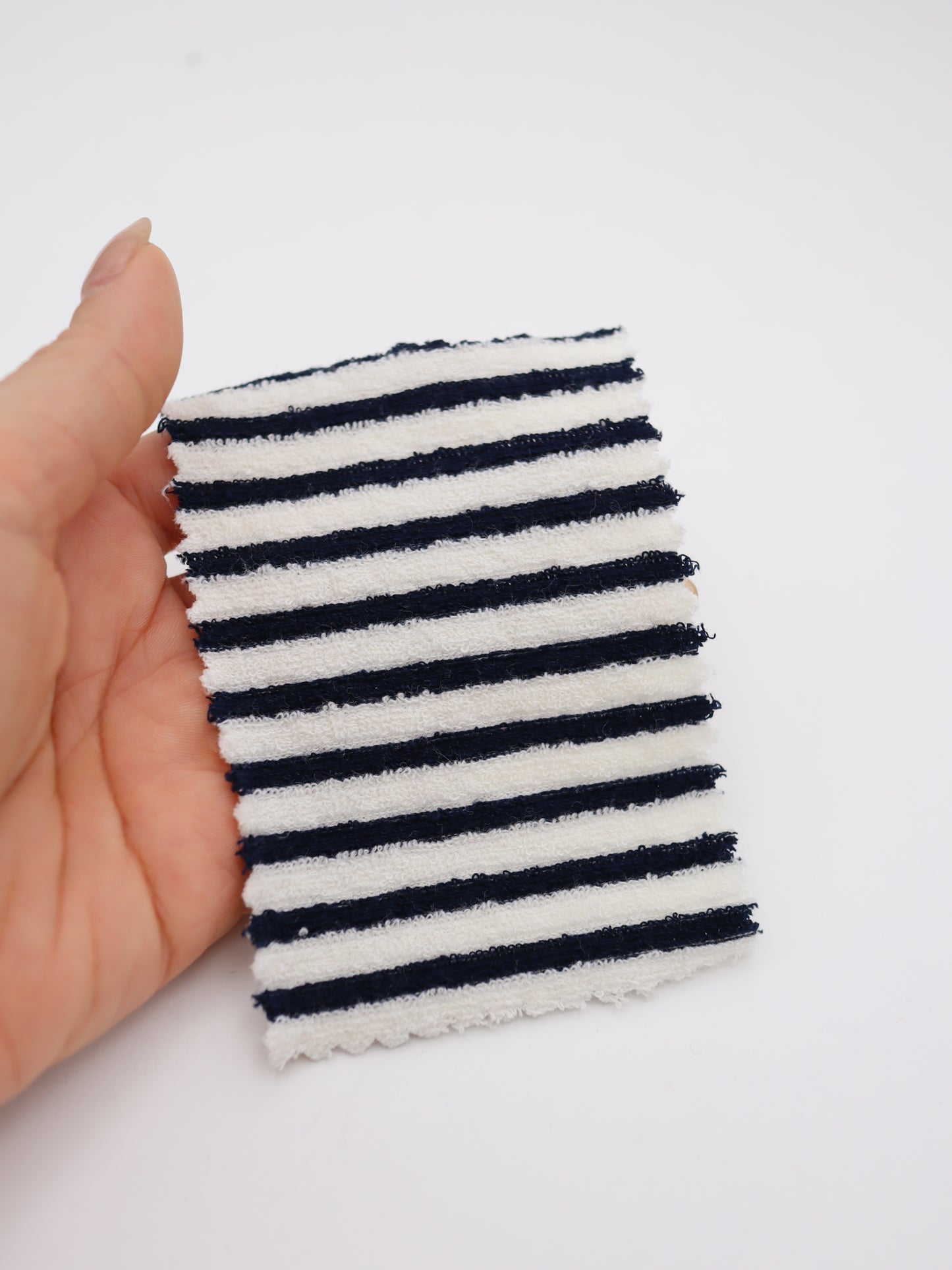 TCミニパイルボーダー生地　綿ポリタオル素材　犬服　　【26SS-030】