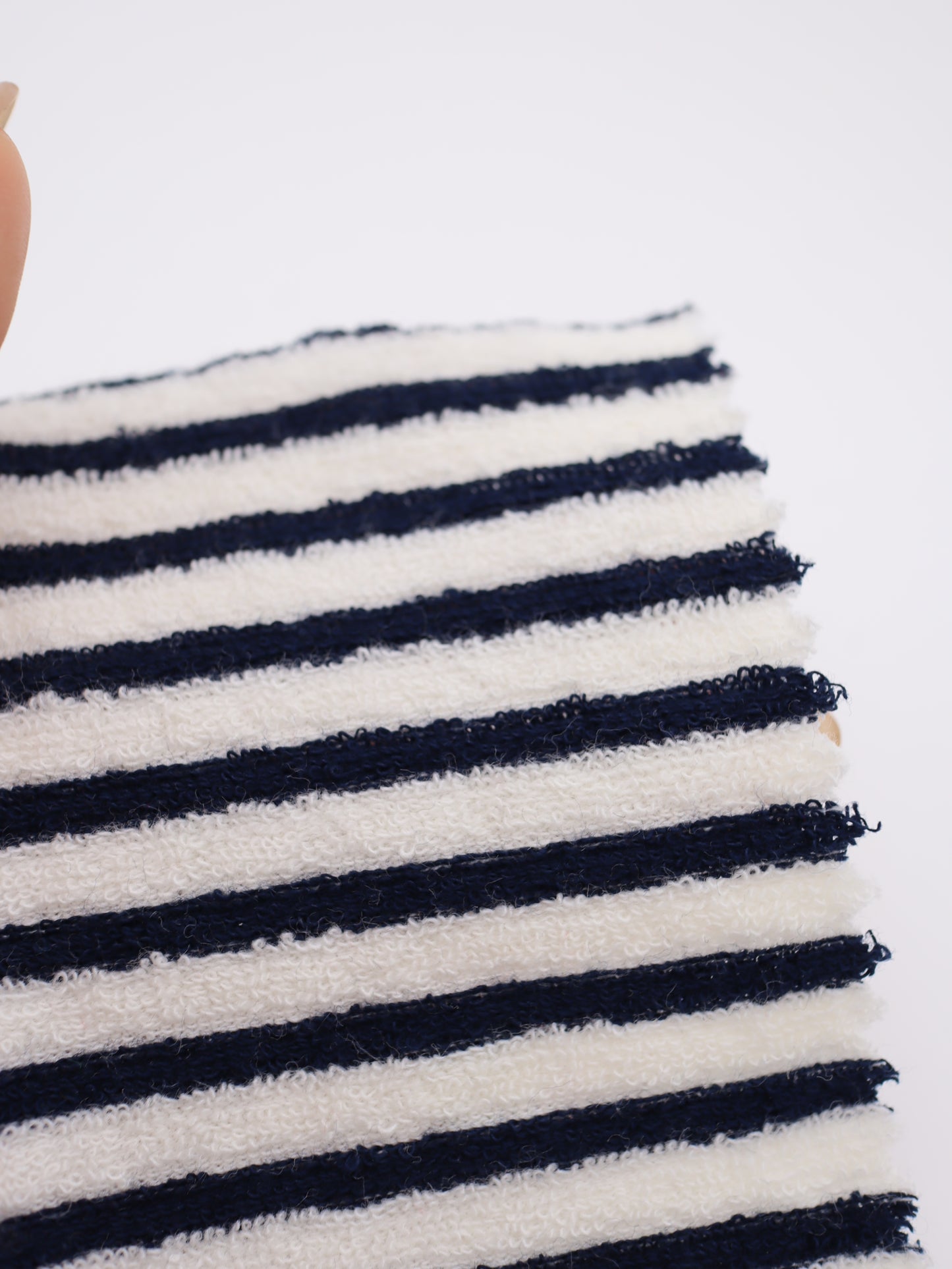 TCミニパイルボーダー生地　綿ポリタオル素材　犬服　　【26SS-030】