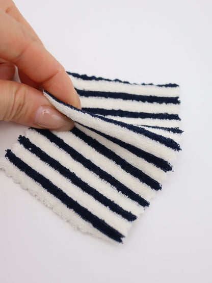 TCミニパイルボーダー生地　綿ポリタオル素材　犬服　　【26SS-030】