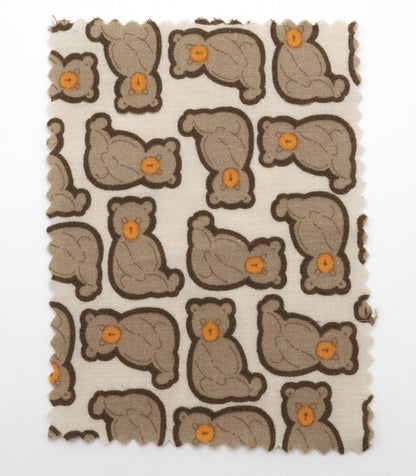 【25SS-228】ぎっしりお座りくまさんプリント綿ローン　/0.5ｙあたり = ～ 805円