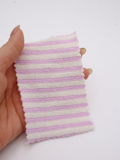 TCミニパイルボーダー生地　綿ポリタオル素材　犬服　　【26SS-030】