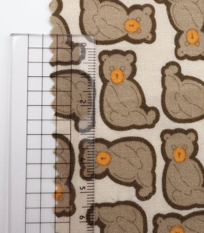 【25SS-228】ぎっしりお座りくまさんプリント綿ローン　/0.5ｙあたり = ～ 805円