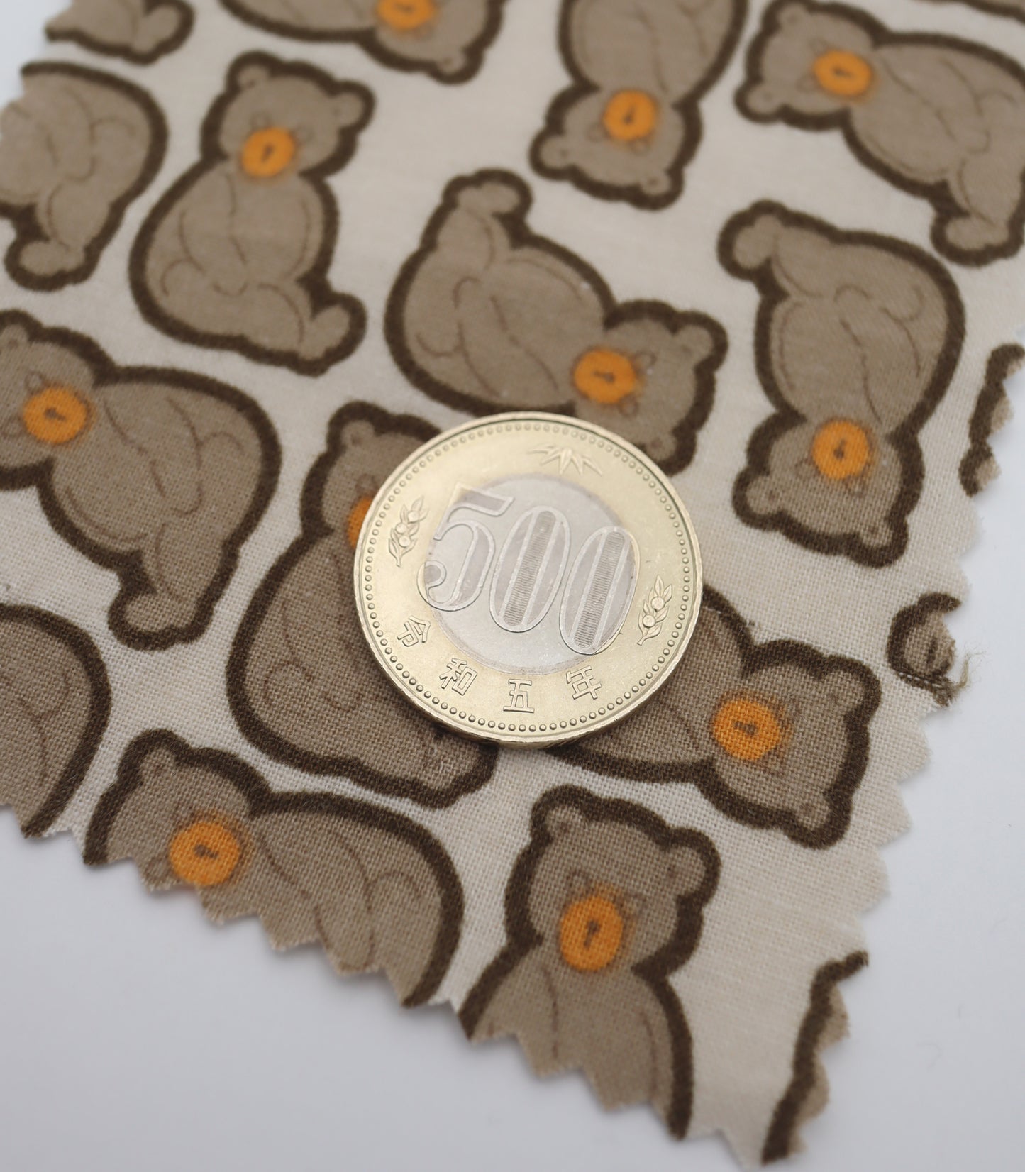 【25SS-228】ぎっしりお座りくまさんプリント綿ローン　/0.5ｙあたり = ～ 805円