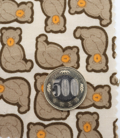 【25SS-228】ぎっしりお座りくまさんプリント綿ローン　/0.5ｙあたり = ～ 805円