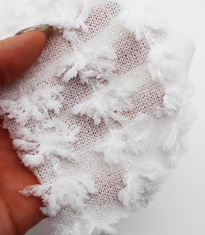 【25SS-303】フリンジストライプ天竺ニット　/0.5ｙあたり = ～1140円