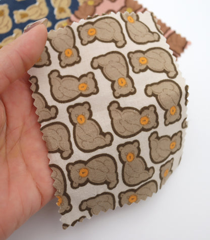 【25SS-228】ぎっしりお座りくまさんプリント綿ローン　/0.5ｙあたり = ～ 805円