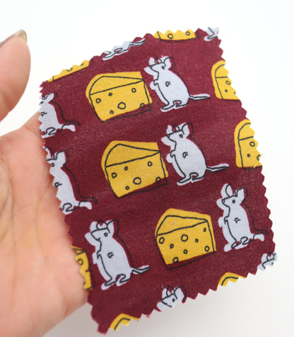 【25SS-227】ネズミさん×チーズプリント綿ローン　/0.5ｙあたり = ～805円