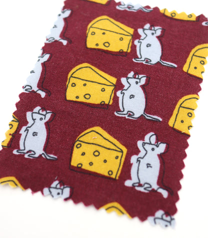 【25SS-227】ネズミさん×チーズプリント綿ローン　/0.5ｙあたり = ～805円