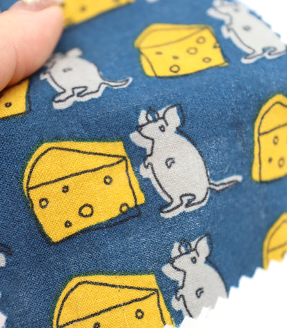【25SS-227】ネズミさん×チーズプリント綿ローン　/0.5ｙあたり = ～805円