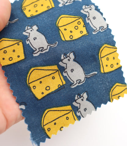 【25SS-227】ネズミさん×チーズプリント綿ローン　/0.5ｙあたり = ～805円