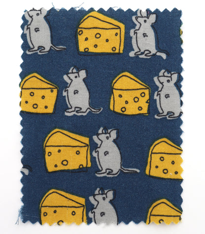 【25SS-227】ネズミさん×チーズプリント綿ローン　/0.5ｙあたり = ～805円