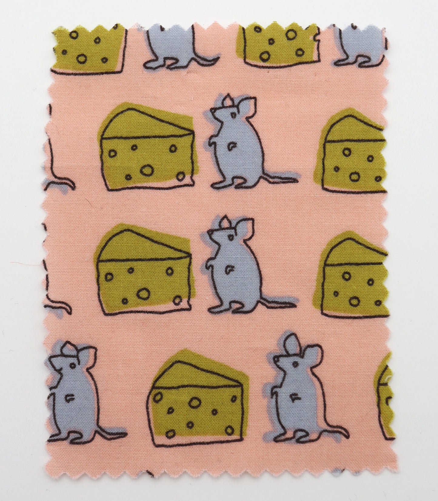 【25SS-227】ネズミさん×チーズプリント綿ローン　/0.5ｙあたり = ～805円