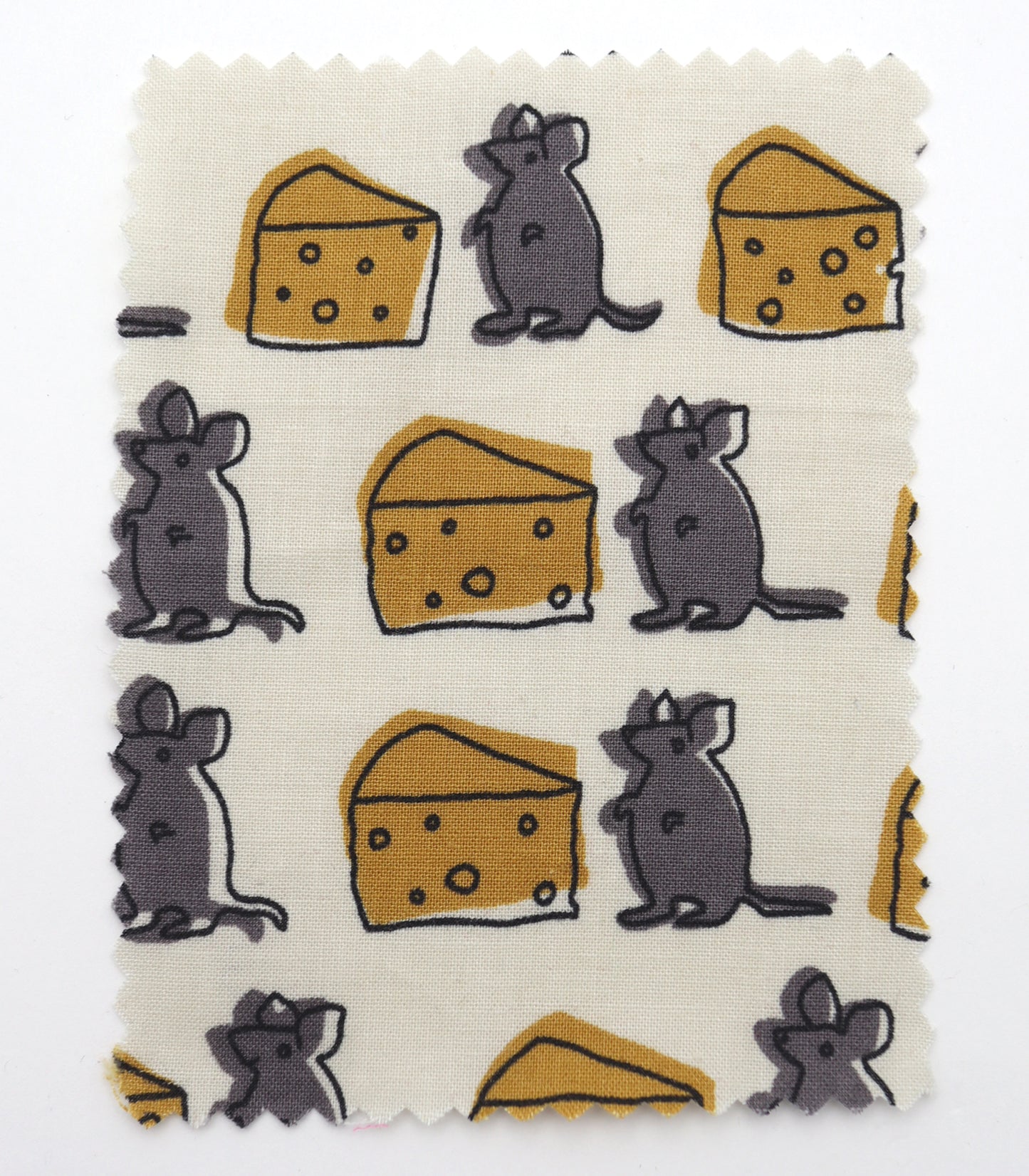 【25SS-227】ネズミさん×チーズプリント綿ローン　/0.5ｙあたり = ～805円