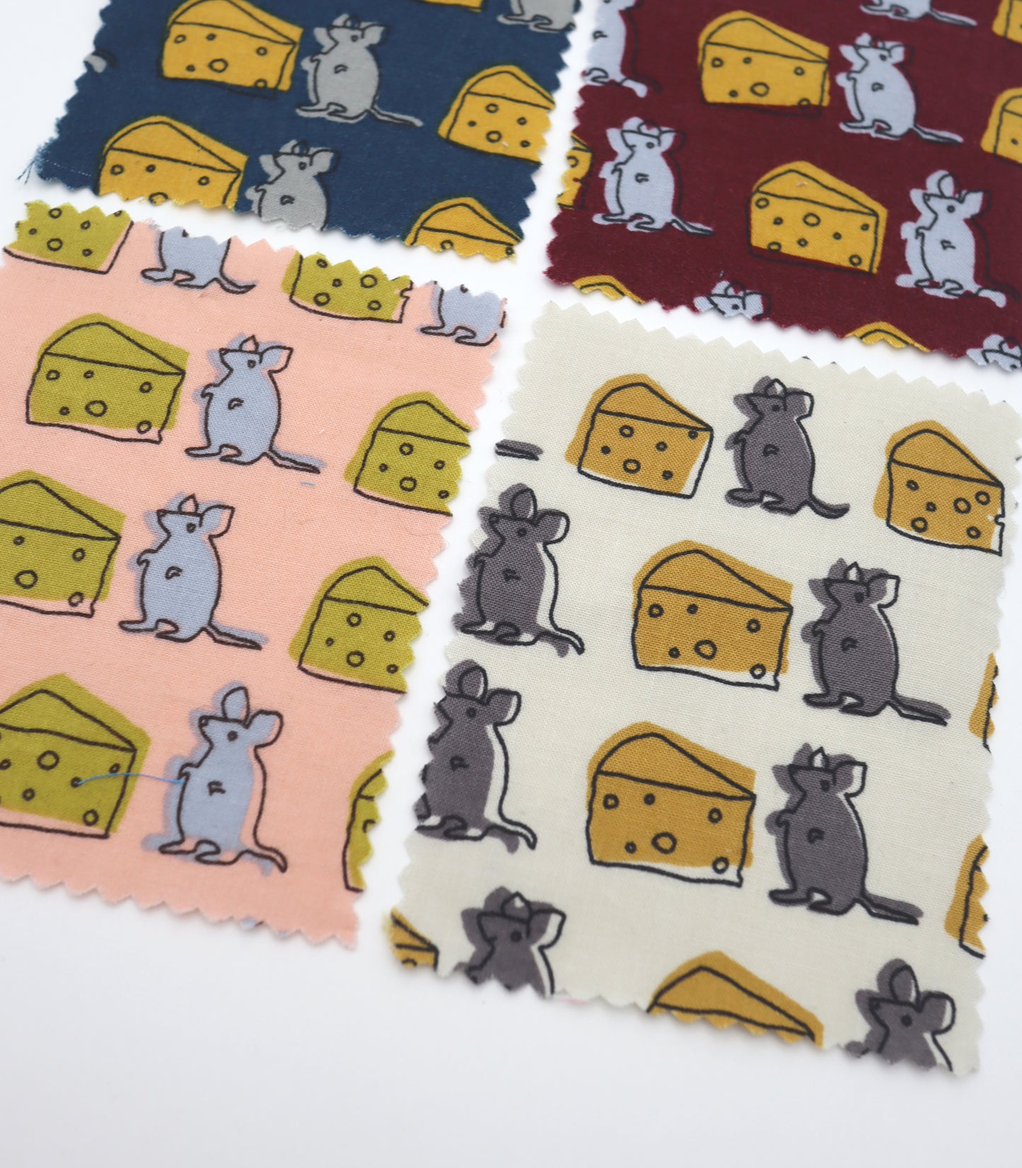 【25SS-227】ネズミさん×チーズプリント綿ローン　/0.5ｙあたり = ～805円