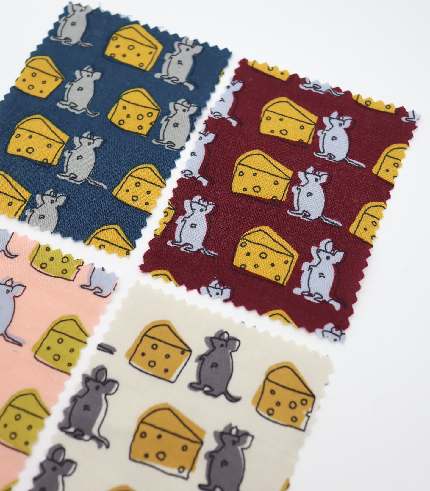 【25SS-227】ネズミさん×チーズプリント綿ローン　/0.5ｙあたり = ～805円