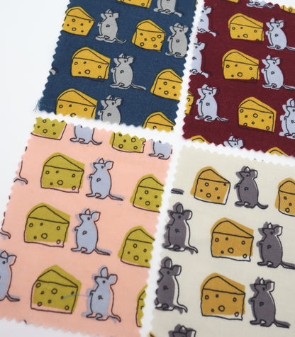 【25SS-227】ネズミさん×チーズプリント綿ローン　/0.5ｙあたり = ～805円