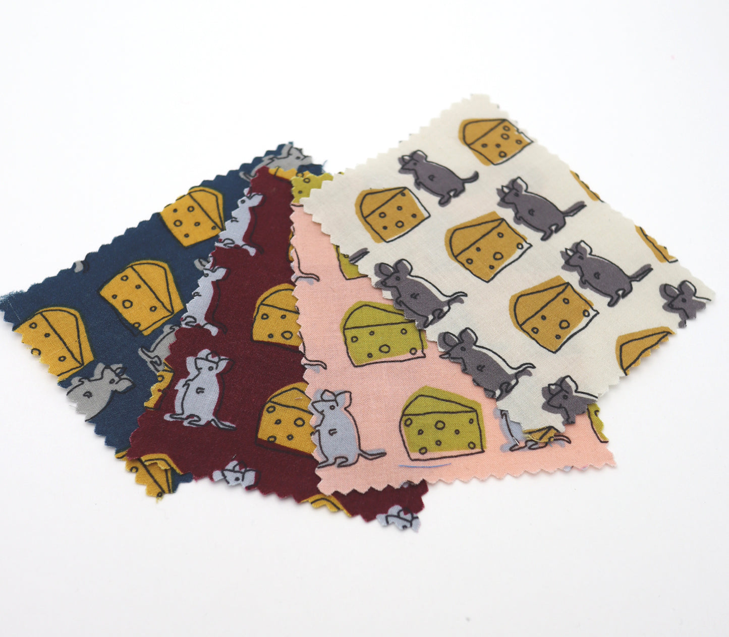 【25SS-227】ネズミさん×チーズプリント綿ローン　/0.5ｙあたり = ～805円