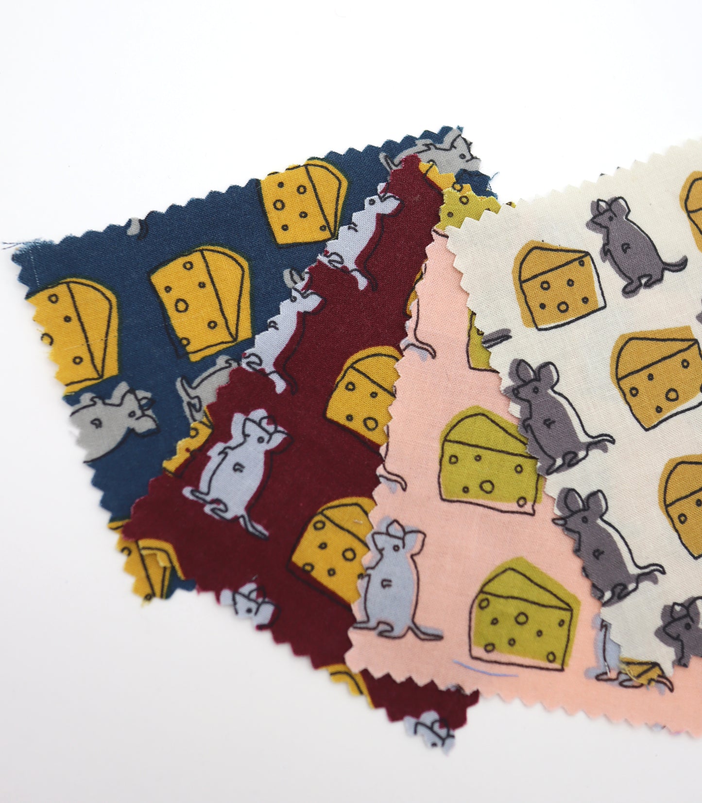 【25SS-227】ネズミさん×チーズプリント綿ローン　/0.5ｙあたり = ～805円